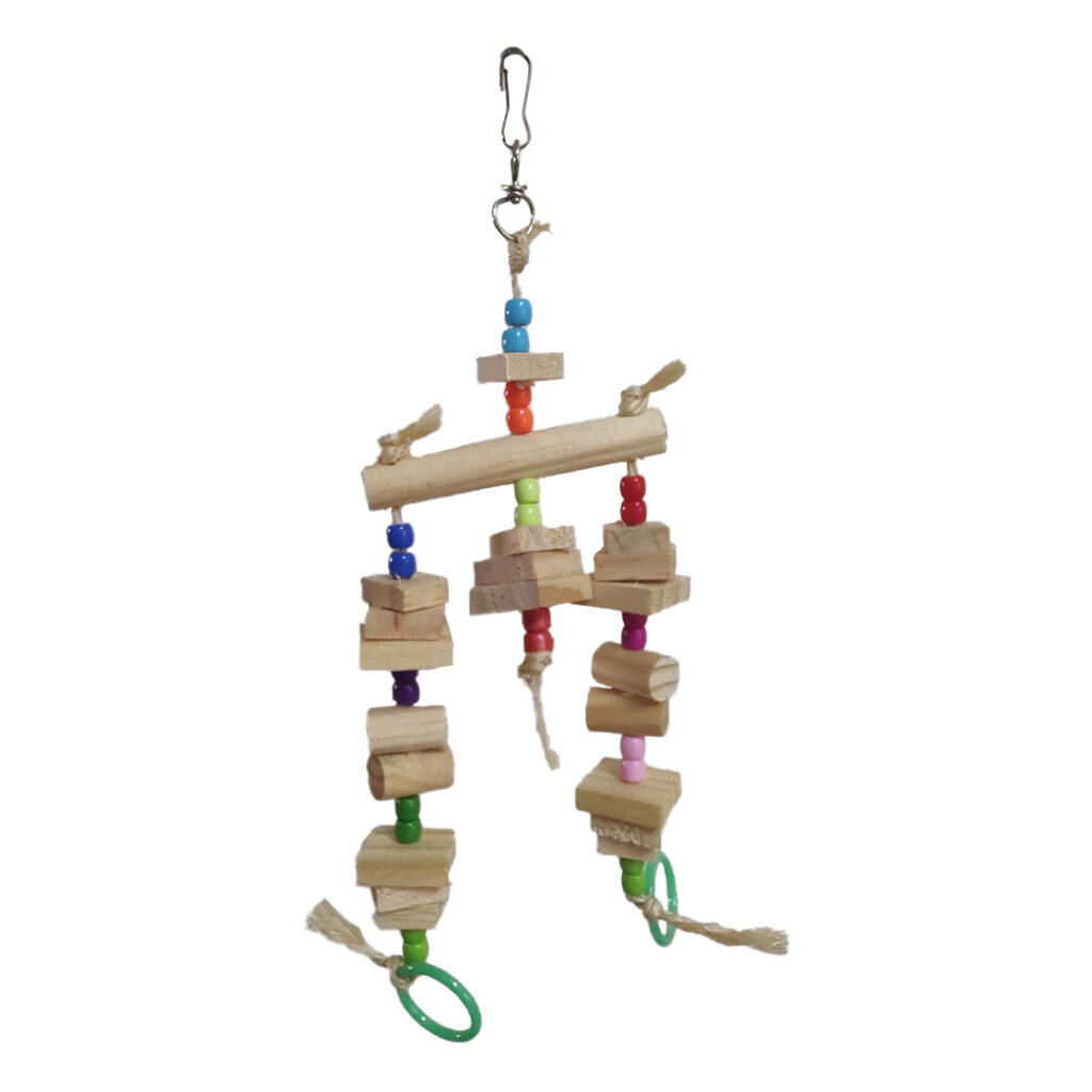 PÊNDULO-NATURAL-TRIPLO-(SKU-RBP65)4-brinquedo para hamister - brinquedo para aves - puleiro - gaiola - brinquedo para porquinho da índia - acessório de gaiola- real brinquedos pet