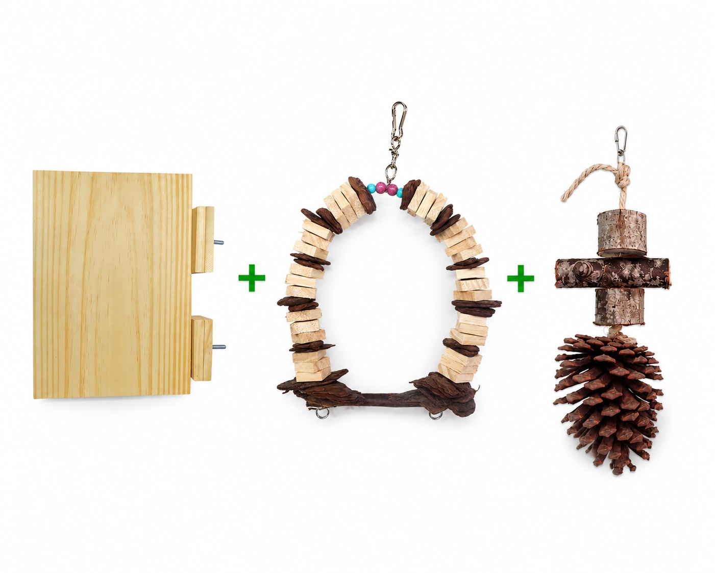 Brinquedos para Aves Pequenas- Kit 8 Brinquedos para Aves de Pequeno Porte